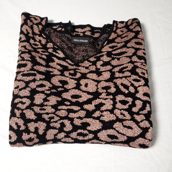 🧑🎄10/10🧑🎄Nina leonard printed sweater size large - Picture 11 of 11